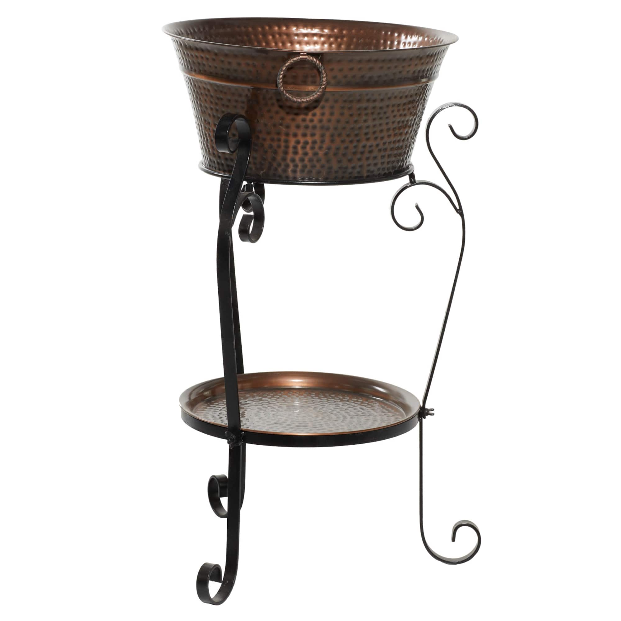 35" Copper Metal Rustic Wine Bucket